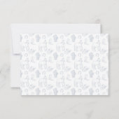 Toile De Jouy Cowboy Baby shower Bedankt (Achterkant)