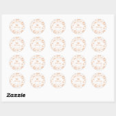 Toile de Jouy Cutie Pie baby shower bedankt Ronde Sticker (Vel)