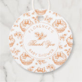 Toile de Jouy Cutie Pie genderneutraal bedankt Bedankjes Labels (Voorkant)