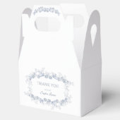 Toile de Jouy Dusty Blue Chinoiserie Floral Bedankdoosjes (Geopend)