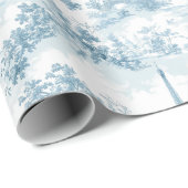 Toile de Jouy Eiffeltoren Parijse Chinoiserie Cadeaupapier (Rol Hoek)