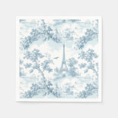 Toile de Jouy Eiffeltoren Parijse Chinoiserie Servet (Voorkant)