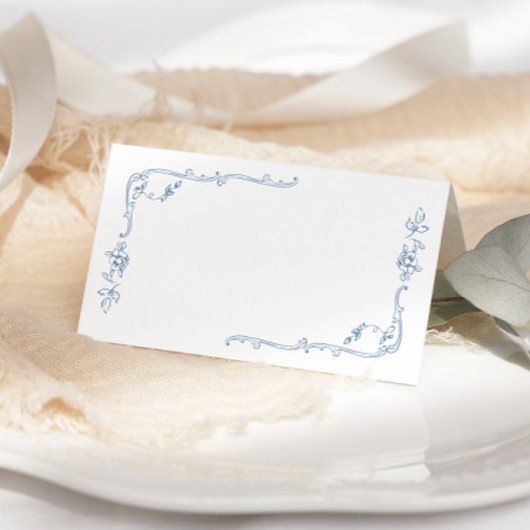 Toile de jouy elegant frame wedding place cards kaart