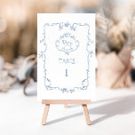 Toile de Jouy elegant  lijst baby shower Kaart<br><div class="desc">Toile de Jouy elegante  lijst baby shower Tafelnummer Overeenkomende items beschikbaar.</div>