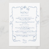 Toile de Jouy elegant  lijst elegant Menu (Voorkant)