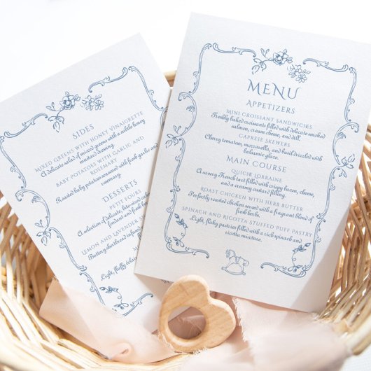 Toile de Jouy elegant  lijst elegant Menu