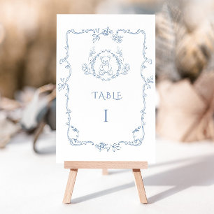 Toile de Jouy elegante  lijst teddybeer Kaart