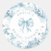 Toile de Jouy Frans romantisch vrijgezellenfeest Ronde Sticker (Voorkant)