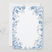 Toile De Jouy Franse Bloem Bruids- Kaart (Achterkant)