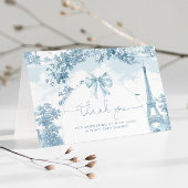 Toile de Jouy Franse bonjour bebe baby shower Bedankkaart
