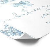 Toile de Jouy Franse Bow Baby's zijn zoet Poster (Hoek)