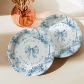 Toile de Jouy Franse romantische bruidsdouche Papieren Bordje