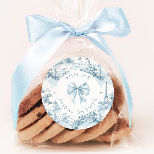 Toile de Jouy Franse romantische bruidsdouche Ronde Sticker