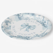 Toile de Jouy Franse romantische bruidsshower Papieren Bordje (Gekanteld)