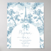 Toile de Jouy French Bow Mimosa bar Poster (Voorkant)