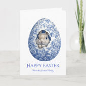 Toile de Jouy Happy Easter Wenskaart Kaart (Voorkant)