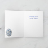 Toile de Jouy Happy Easter Wenskaart Kaart (Binnen)