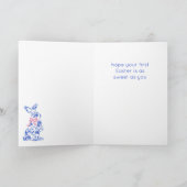 Toile de Jouy Happy Easter Wenskaart Kaart (Binnen)