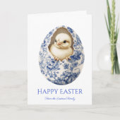 Toile de Jouy Happy Easter Wenskaart Kaart (Voorkant)