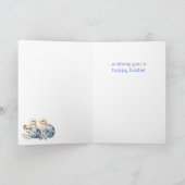 Toile de Jouy Happy Easter Wenskaart Kaart (Binnen)