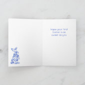 Toile de Jouy Happy Easter Wenskaart Kaart (Binnen)