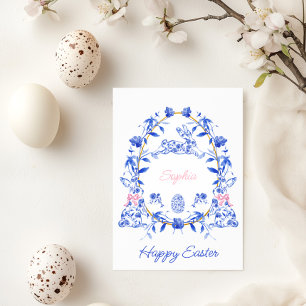 Toile de Jouy Happy Easter Wenskaart Kaart