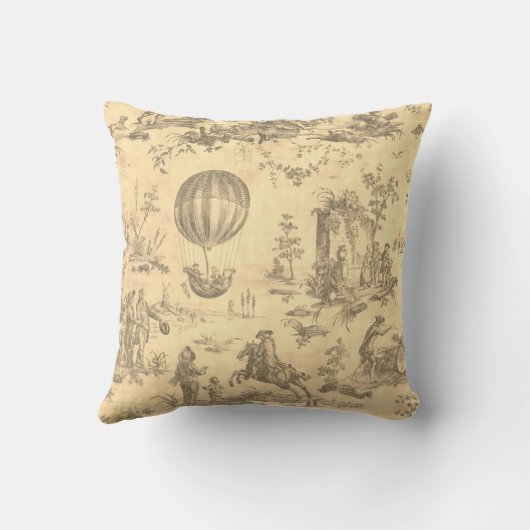 Toile de jouy  Illustration Cushion Kussen (Achterkant)