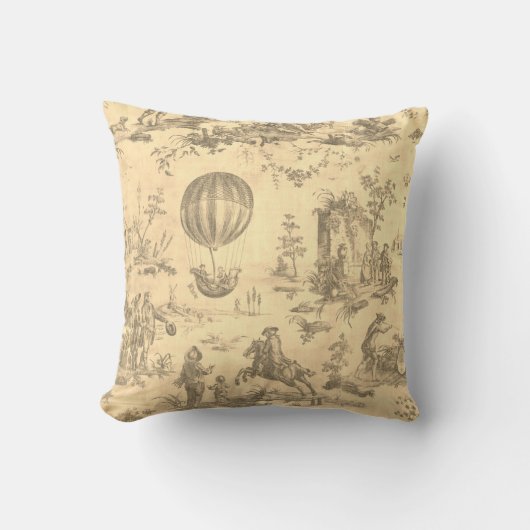 Toile de jouy  Illustration Cushion Kussen (Voorkant)
