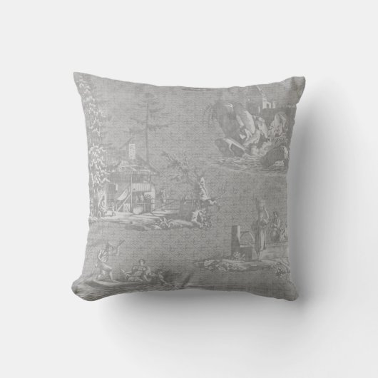 Toile de jouy  Illustration Cushion Kussen (Voorkant)