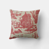 Toile de jouy  Illustration Red The well Cu Kussen (Achterkant)