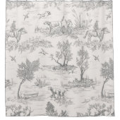  toile de jouy jachtpatroon douchegordijn (Voorkant)