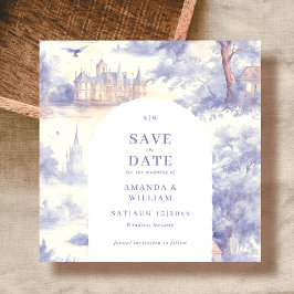 Toile de Jouy Kunst Huwelijk Save The Date