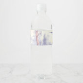 Toile de Jouy-kunst Waterfles Etiket (Achterkant)