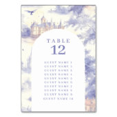 Toile de jouy kunst zitplaatskaart nummertje kaart (Voorkant)