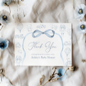 Toile de Jouy Kwekerij Baby shower Bedankt Card