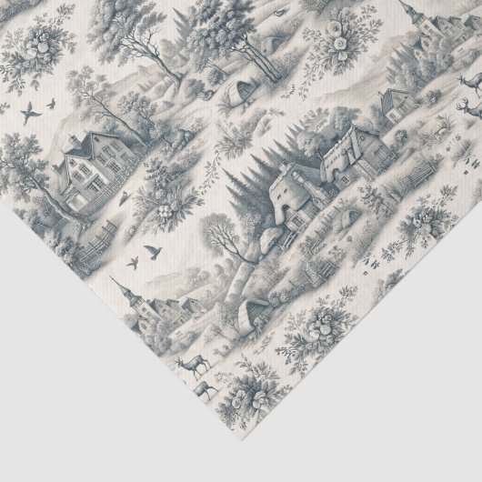 Toile de Jouy Landelijk Weefselpapier | elegant Tissuepapier (Detail)