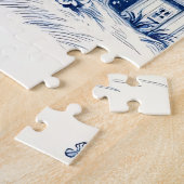 Toile de Jouy Landschap Naadloos Patroon Legpuzzel (Zijkant)