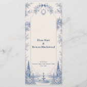 Toile de Jouy Locatie Verhaal Bruiloftsmenu Menu (Achterkant)