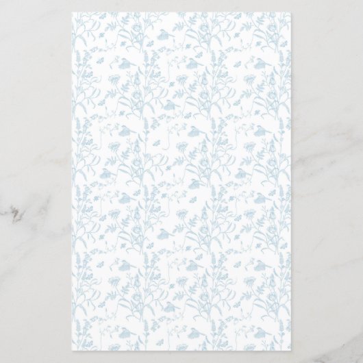 Toile de Jouy Menu Kaart (Achterkant)