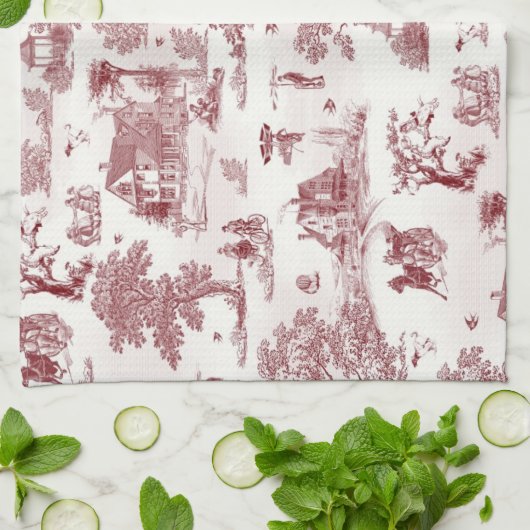 Toile De Jouy -  middag Theedoek (Gevouwen)