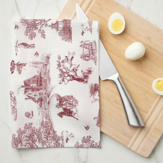 Toile De Jouy -  middag Theedoek (Quarter Fold)