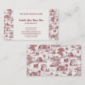 Toile De Jouy -  middag Visitekaartje (Voorkant / Achterkant)