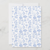 Toile de Jouy Mushrooms Woodland Baby shower Kaart (Achterkant)