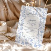 Toile De Jouy Mushrooms Woodland Diapper Raffle Informatiekaartje