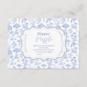 Toile De Jouy Mushrooms Woodland Diapper Raffle Informatiekaartje (Voorkant)