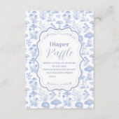 Toile De Jouy Mushrooms Woodland Diapper Raffle Informatiekaartje (Voorkant)