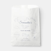 Toile de Jouy Nursery Baby Shower Bedankzakje (Voorkant)