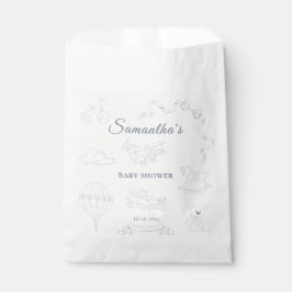 Toile de Jouy Nursery Baby Shower Bedankzakje