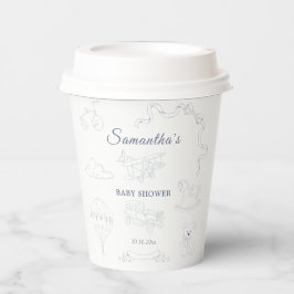 Toile de Jouy Nursery Baby Shower Papieren Bekers