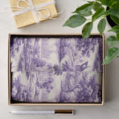 Toile De Jouy Paarse Franse Cottage Landschap Tissuepapier (Geschenk)
